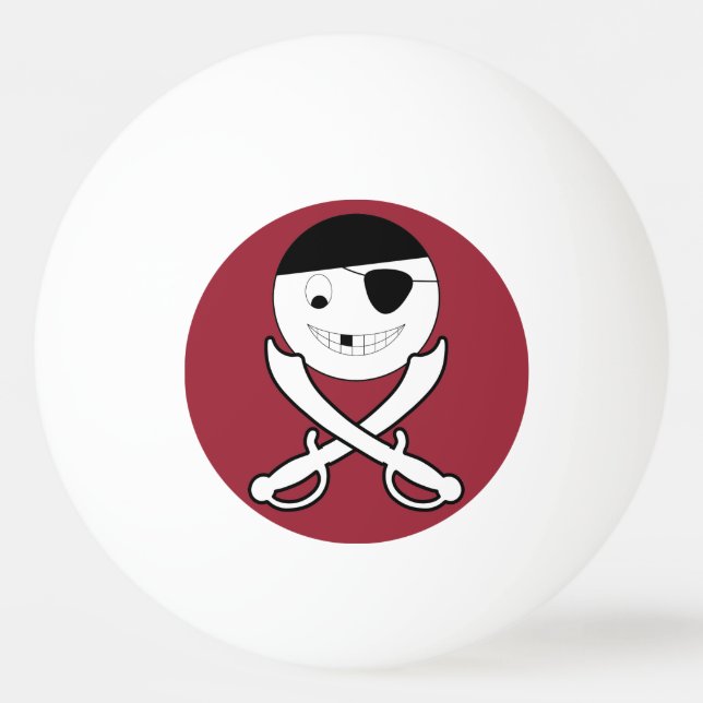 Friendly Jolly Roger Ping Pong Ball (Front)