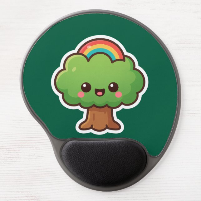 Friendly Kawaii Tree Gel Mouse Pad (Front)
