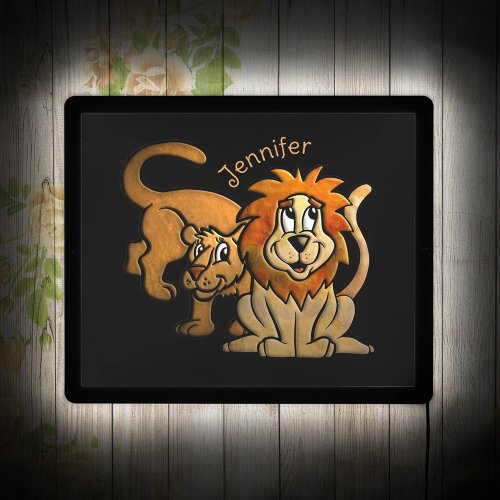 Friendly Lions to Light Up a Childs Room LED Sign