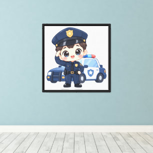 Friendly Little Officer Canvas Print