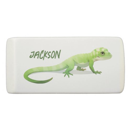 Friendly Lizard With Your Name Eraser