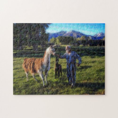 Friendly Llama Face Jigsaw Puzzle