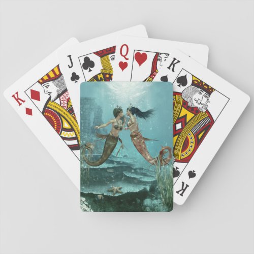 Friendly Mermaids Playing Cards