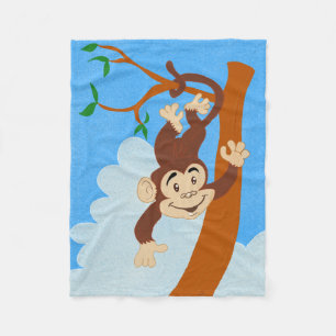 Friendly Monkey Fleece Blanket