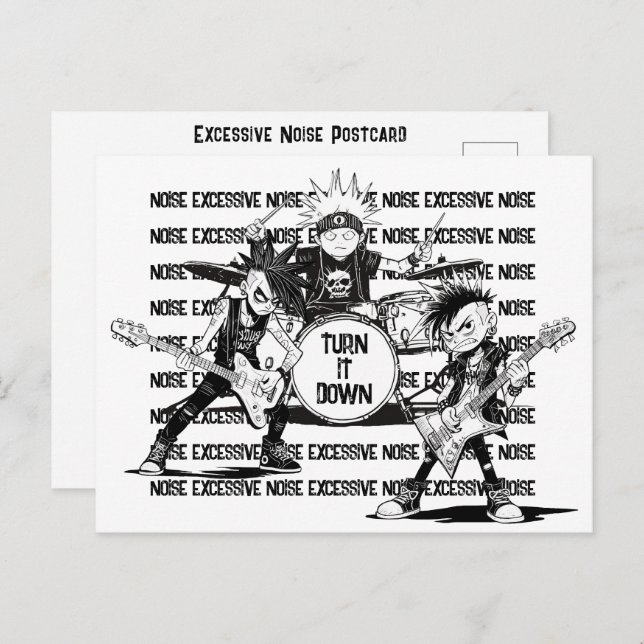 Friendly Neighbor Excessive Noise Reduce Message  Postcard (Front/Back)