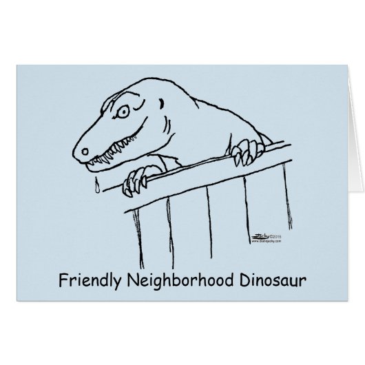 Friendly Neighborhood Dinosaur Cards (Front Horizontal)