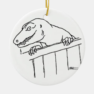 Friendly Neighborhood Dinosaur Ceramic Ornament