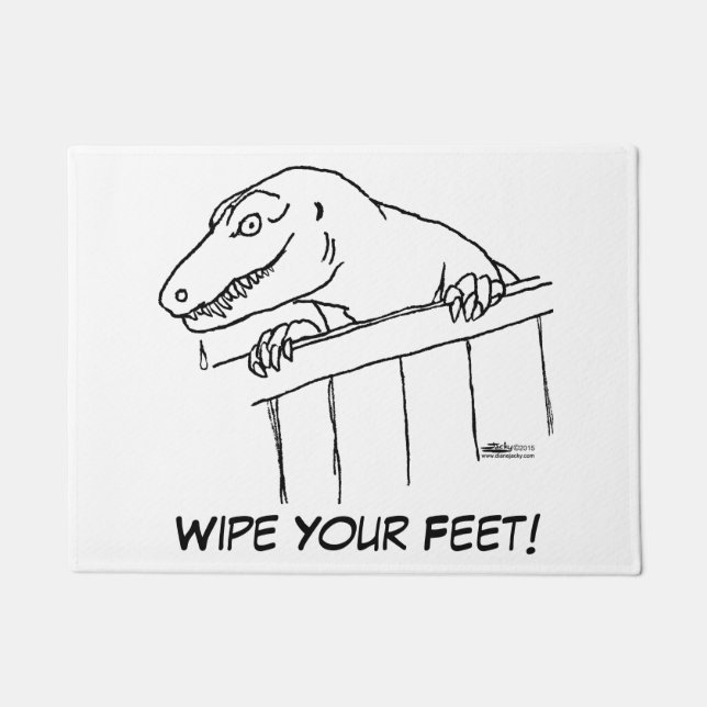 Friendly Neighborhood Dinosaur Doormat (Front)