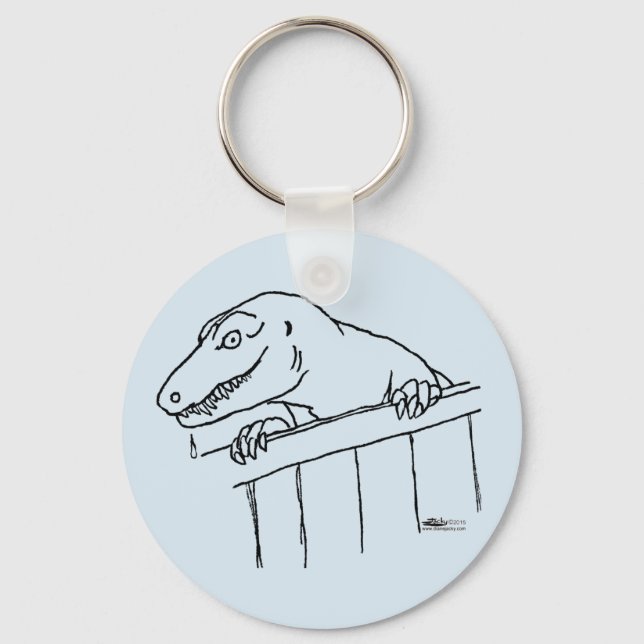 Friendly Neighborhood Dinosaur Keychain (Front)