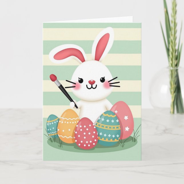 Friendly Painted Eggs Card (Front)