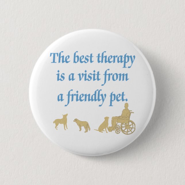 Friendly Pet Pinback Button (Front)