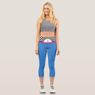 Friendly Pickleball logo - CUSTOMIZE COLORS - Capri Leggings
