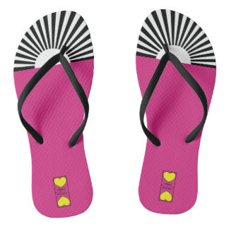 Friendly Pickleball logo - CUSTOMIZE - Flip Flops