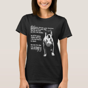 Friendly Pitbull Poem Shirt For Pit Bull Lovers Ne
