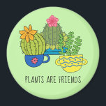 Friendly Plants Succulent Magnet<br><div class="desc">Cute digitally designed potted succulents.</div>