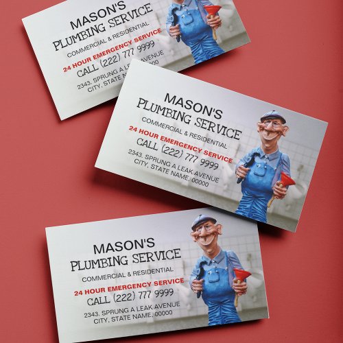 Friendly Plumbers  Plumbing Service Business Card