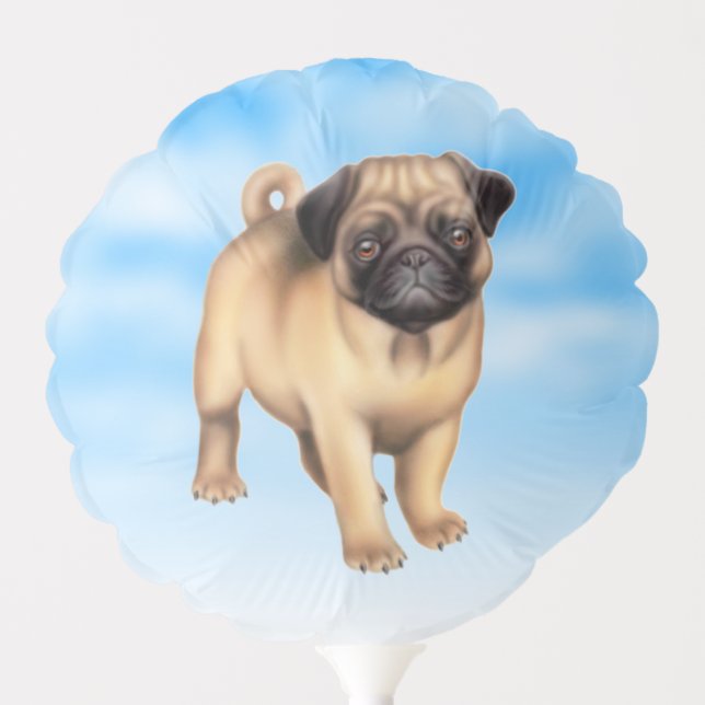 Friendly Pug Dog Balloon (Front)