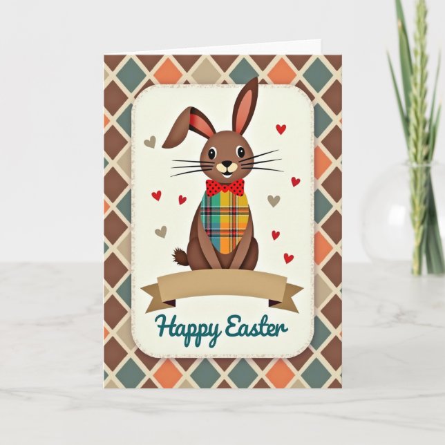 Friendly Rabbit Celebration Card (Front)
