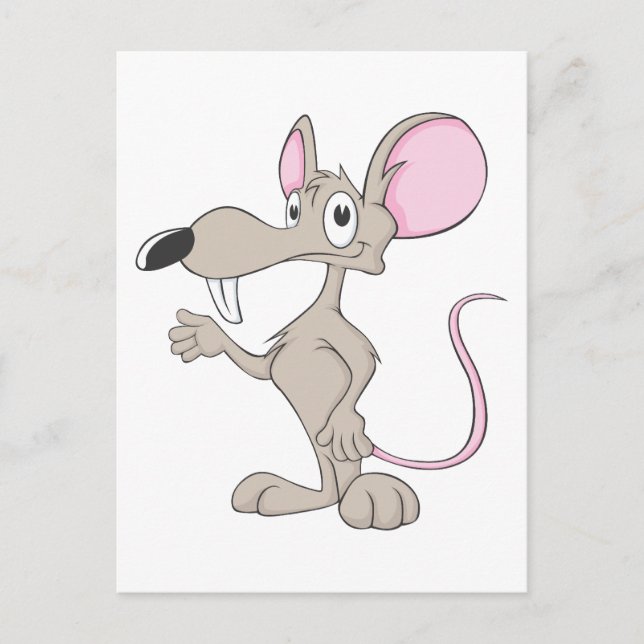 Friendly Rat Illustration Postcard (Front)