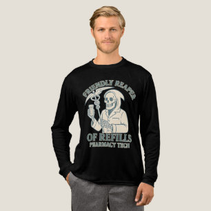 Friendly Reaper of Refills Pharmacy Tech Skeleton Tri-Blend Shirt