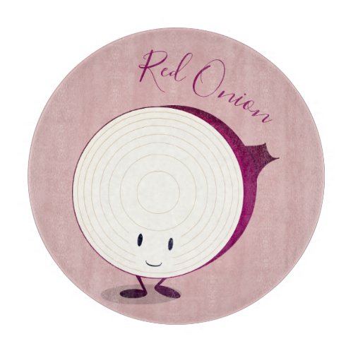 Friendly Red Onion Cartoon  Cutting Board