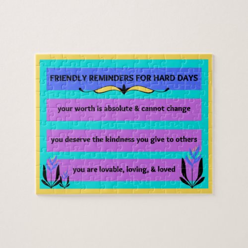 Friendly Reminders for Hard Days Puzzle