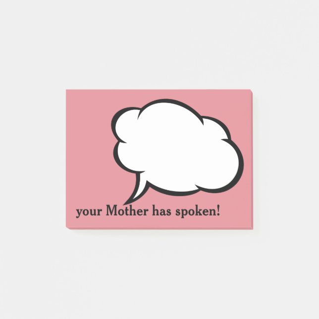 Friendly reminders from Mom!  Personalize Post-it Notes (Front)