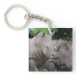 Friendly Rhino Keychain