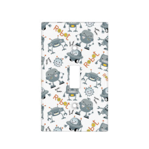 Friendly Robot Light Switch Cover