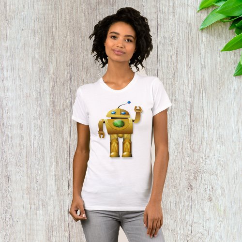 Friendly Robot Womens T_Shirt