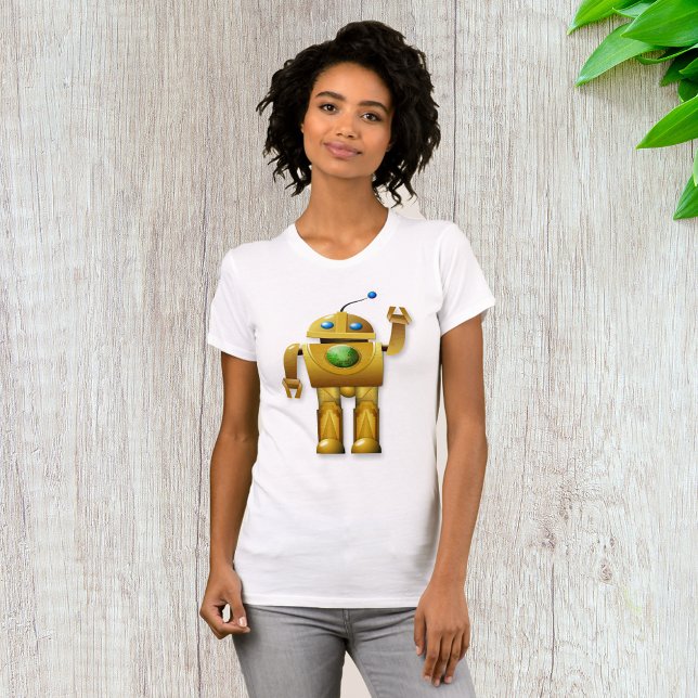 Friendly Robot Womens T-Shirt (Creator Uploaded)