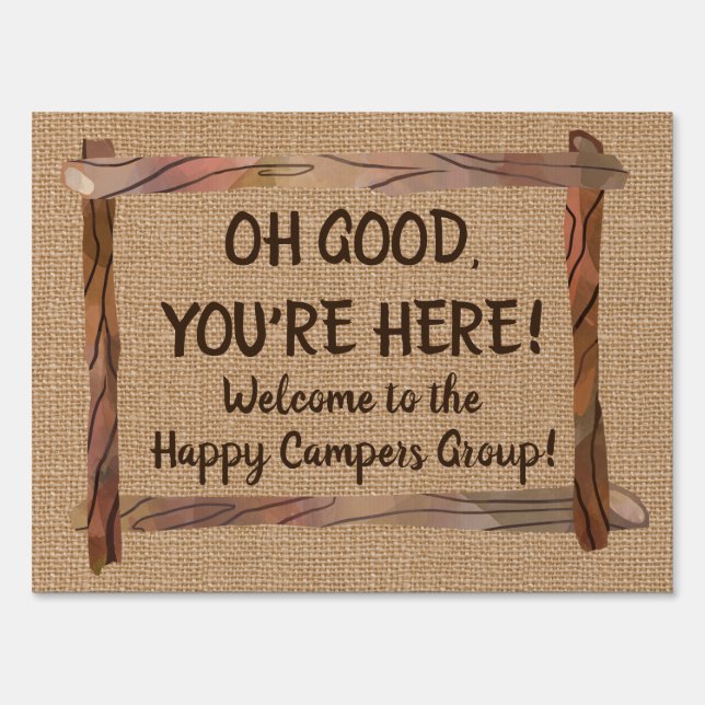 Friendly RV Welcome Custom Sign (Front)