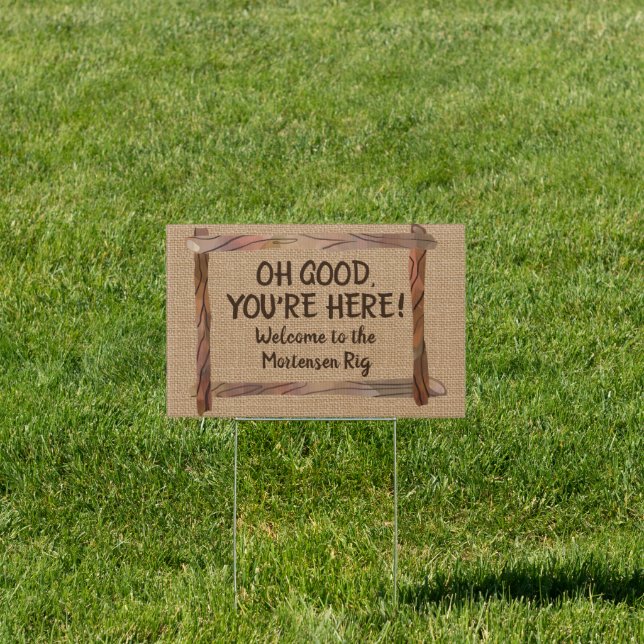 Friendly RV Welcome Custom Sign (Insitu)