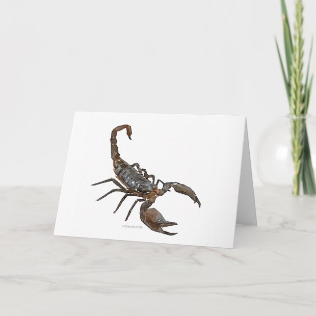 Friendly Scorpion Watercolor Greeting Card (Front)
