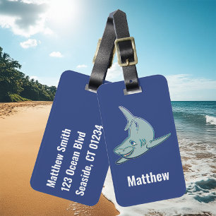 Friendly Shark Luggage Tag