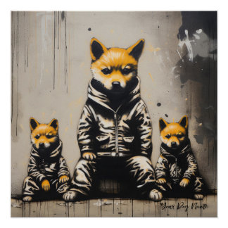 Friendly Shiba Inu Puppy Dogs 002 - Raimon Paladi Poster