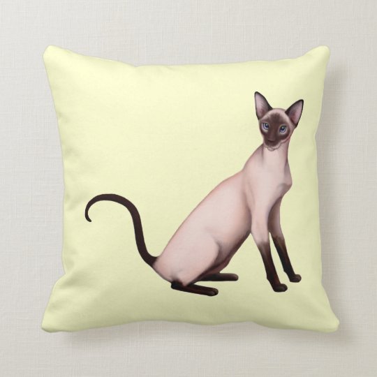 Friendly Siamese Cat American Mojo Pillow Zazzle Com