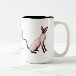 Friendly Siamese Cat Customizable Mug