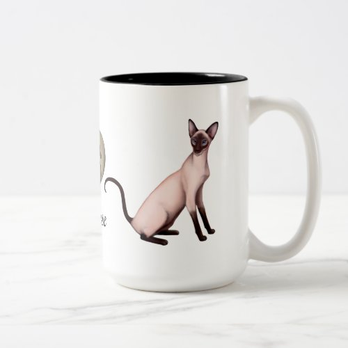 Friendly Siamese Cat Customizable  Mug