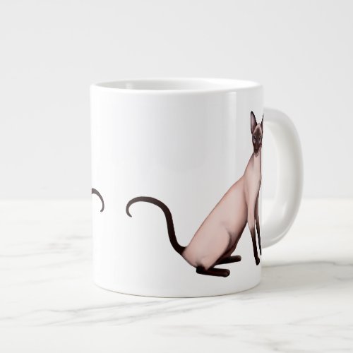 Friendly Siamese Cat Jumbo Mug
