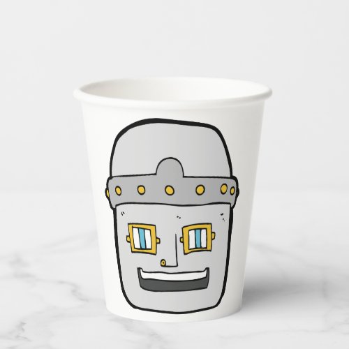 Friendly Silver Robot Head