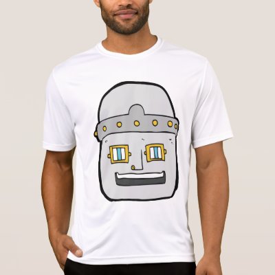 Friendly Silver Robot Head T-Shirt