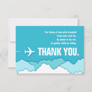 Friendly Skies   Far Traveler Thank You  Card
