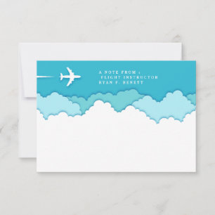Friendly Skies   Pilot and Aeronautical  Note Card