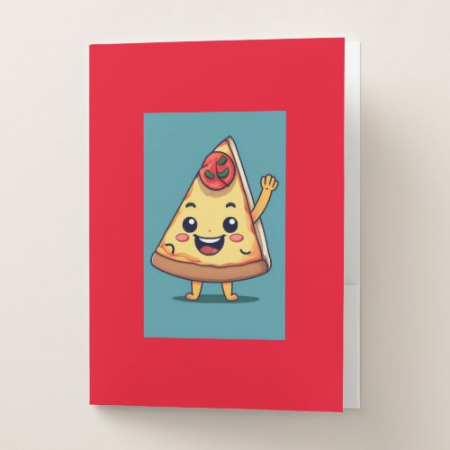 Friendly Slice of Pizza Pocket Folder