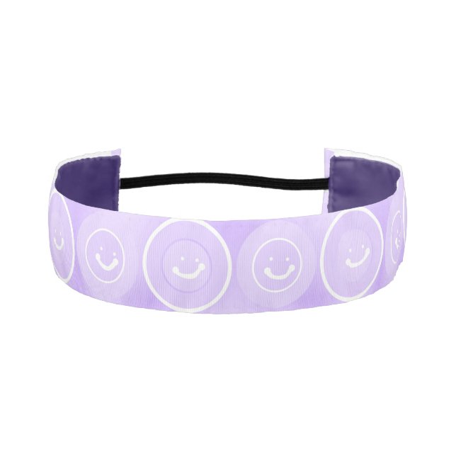 Friendly Smiles Lilac Athletic Headband (Front)