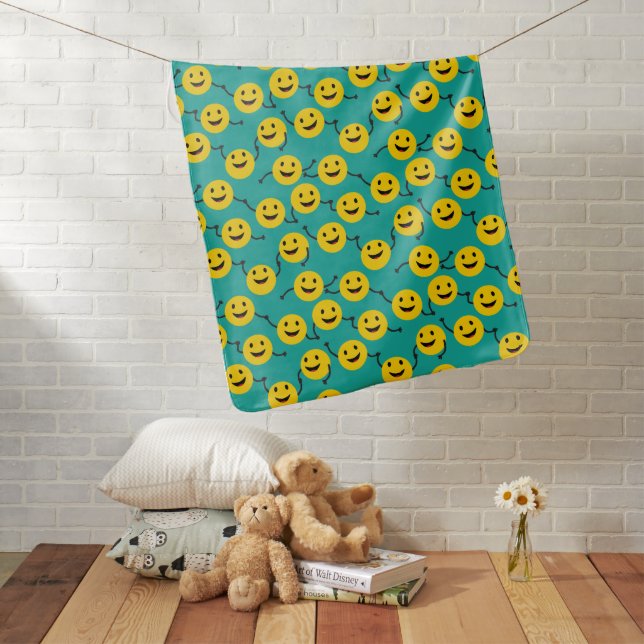 Friendly Smileys Baby Blanket (In Situ)