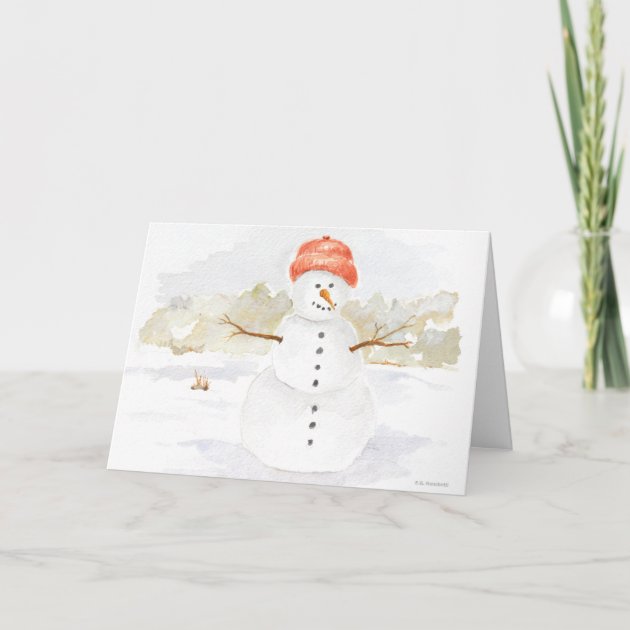 Friendly Snowman Christmas Invitation
