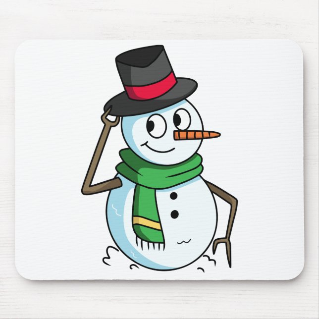 Friendly Snowman Mouse Pad (Front)