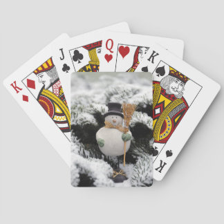 Friendly Snowman Wintry Playing Cards